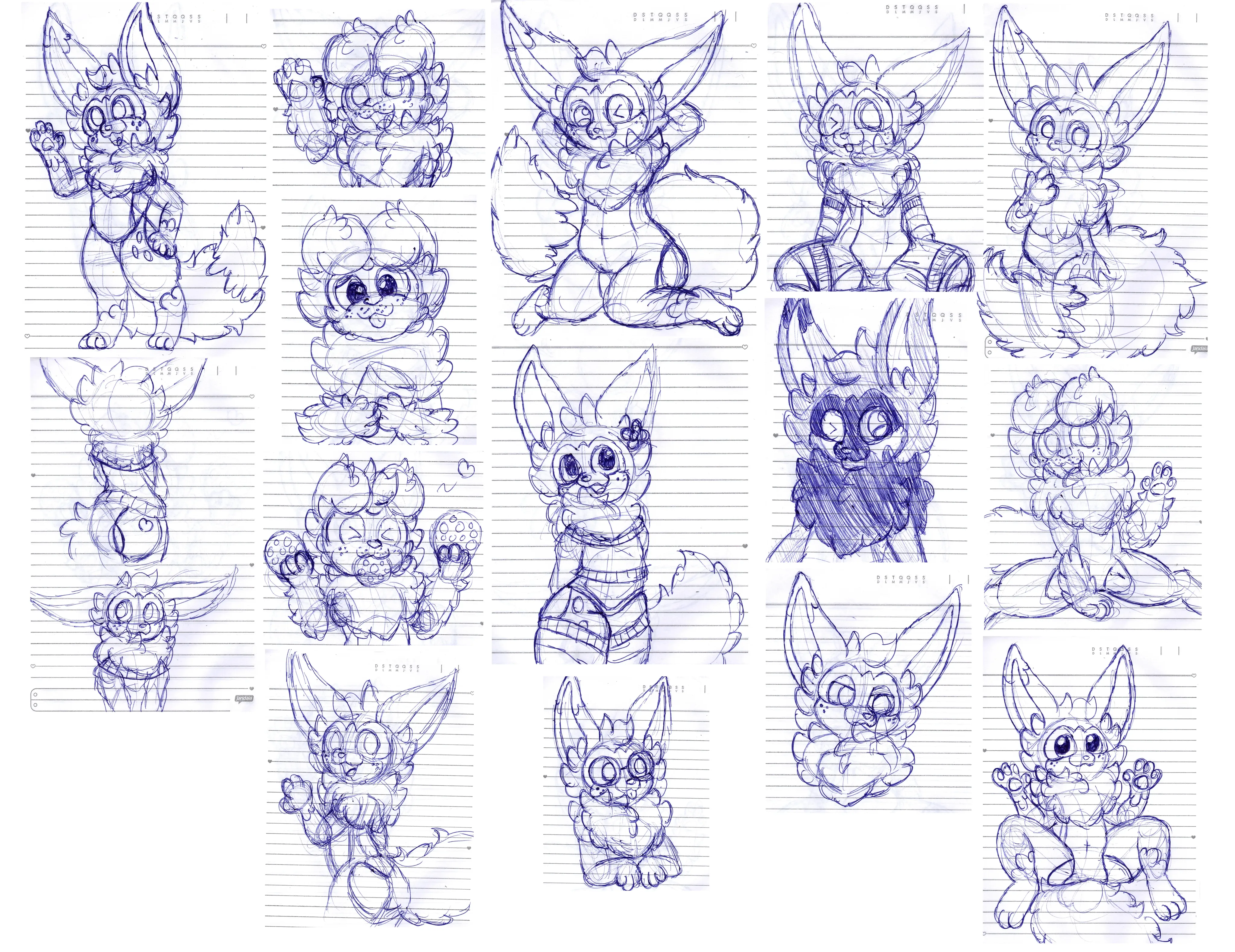 Todos os Doodles que fiz enquanto estava viajando