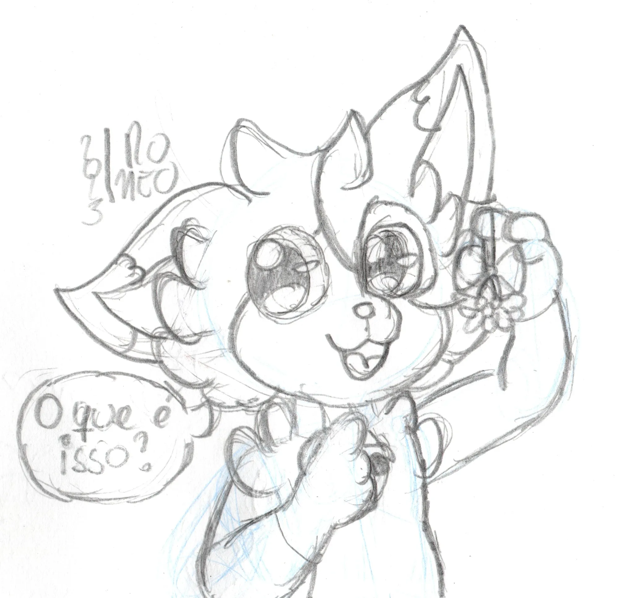 Mocha, o meu gatinho está segurando um visco de natal. E ele está com dúvidas do que é aquilo.