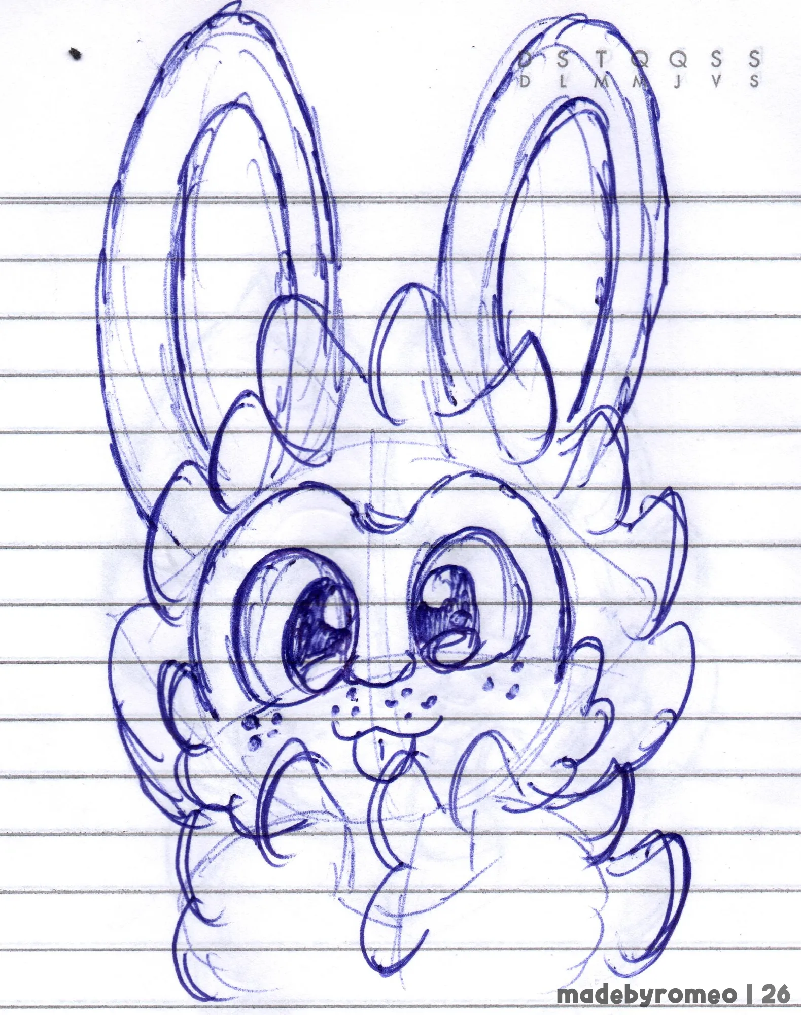 Romeo com as orelhas retas